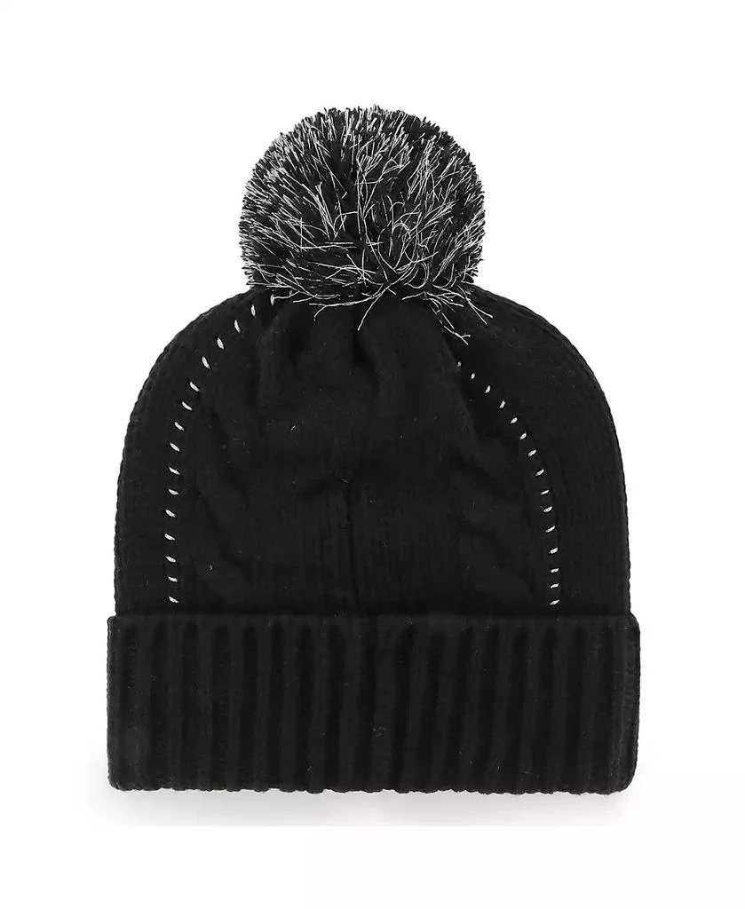 47 Brand Women's Black Carolina Panthers Bauble Cuffed Knit Hat with Pom 2