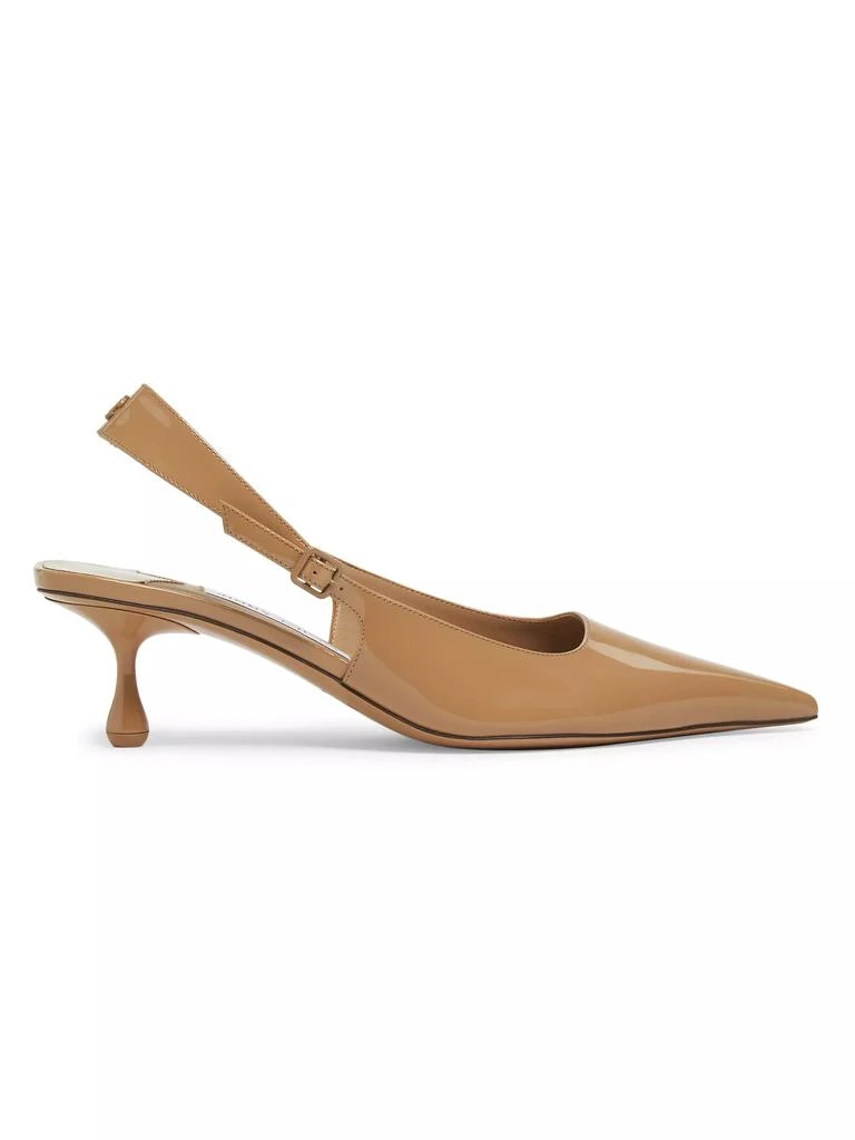 Jimmy Choo Amel 50MM Patent Leather Slingback Pumps 1