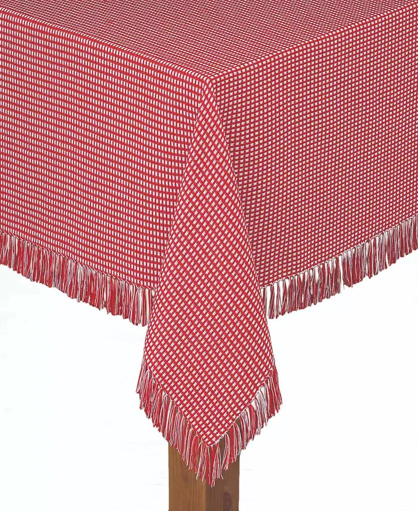 Lintex Homespun Red 100% Cotton Tablecloth 60"X84" 1