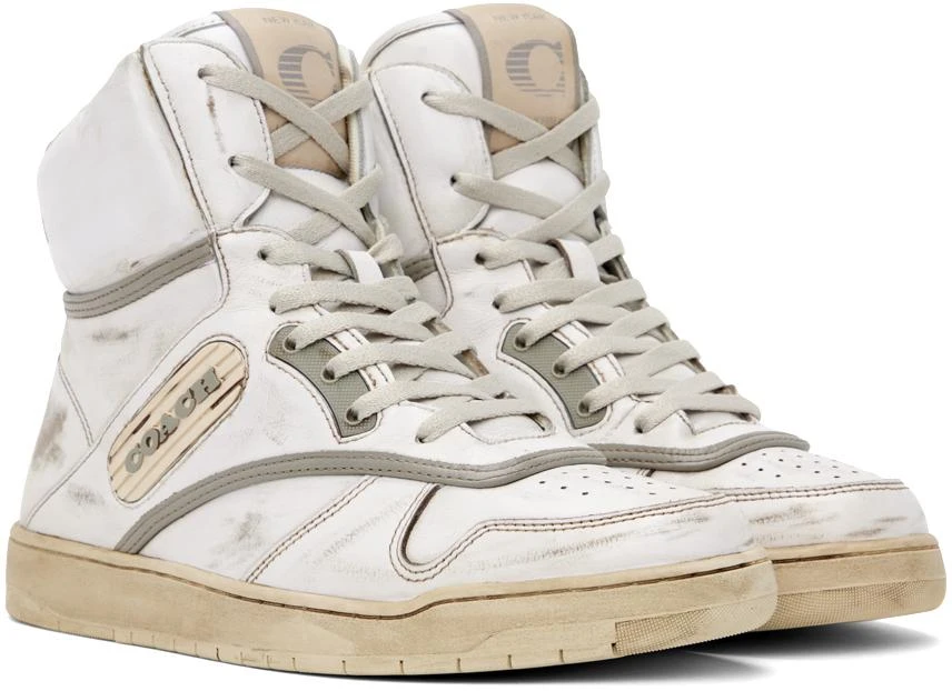 Coach 1941 White Distressed Sneakers 4