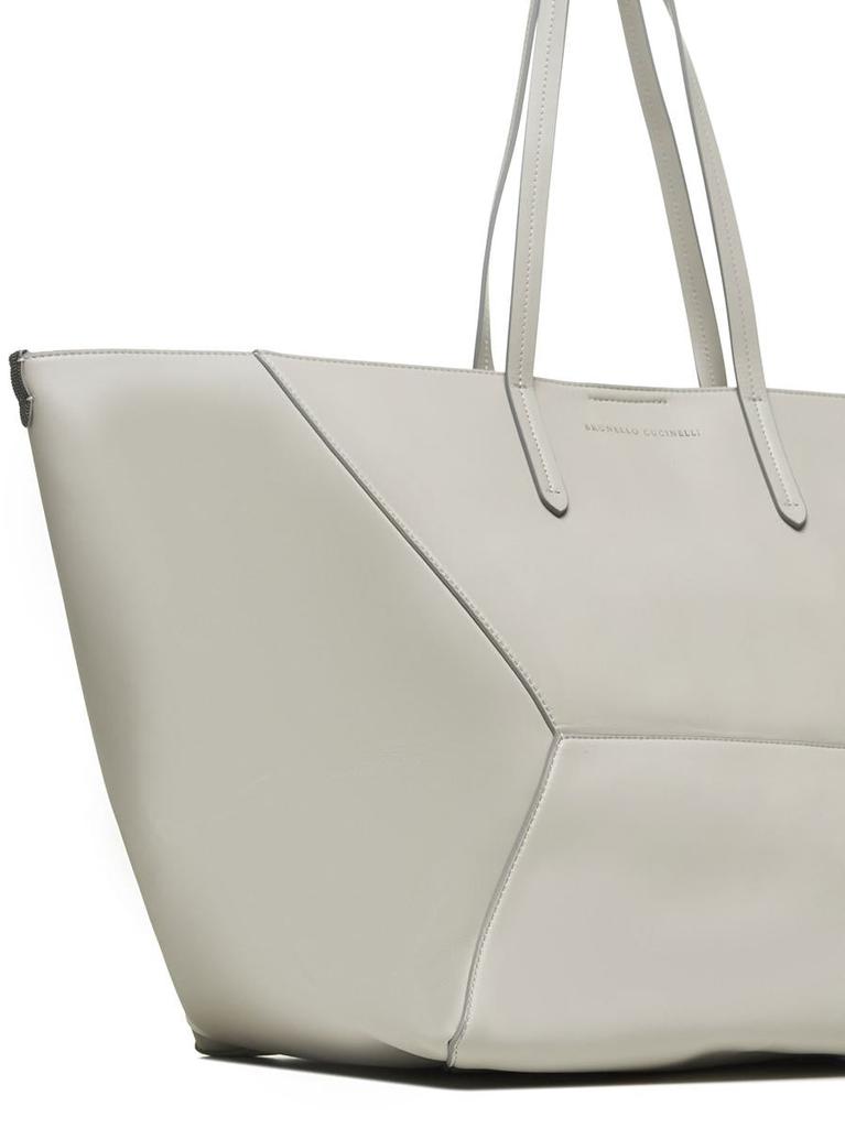トートバッグ Brunello Cucinelli Borsa Shopping Brunello Cucinelli Metallic Leather Tote Bag | Pink | FARFETCH