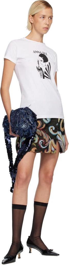 Anna Sui White Mad Cap Heiress Baby T-shirt 4