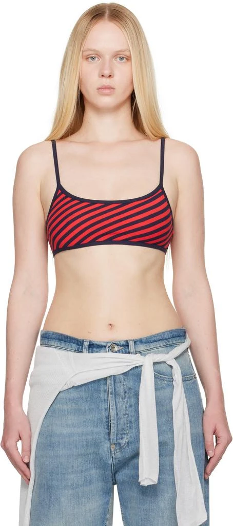Paloma Wool Red 
Navy Chee Bralette Top 1