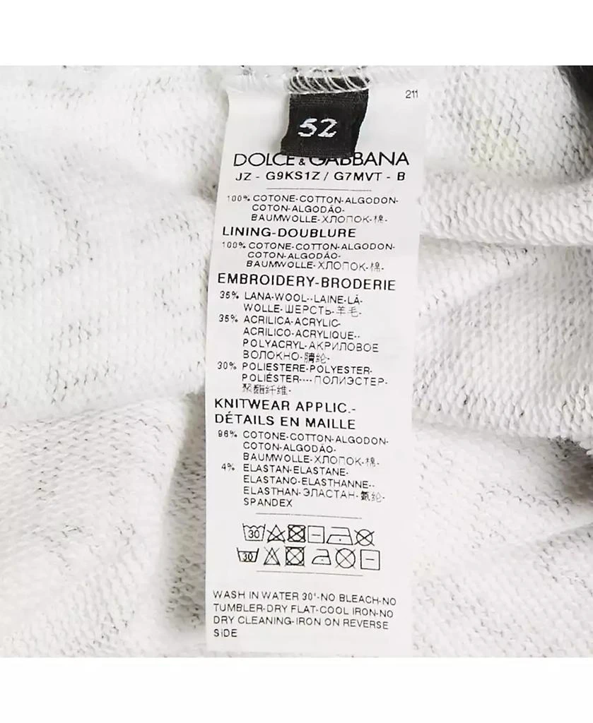 Pre-Owned Dolce 
Gabbana Men
s White Graffiti Print Jersey Cotton Knit Sweatshirt 6