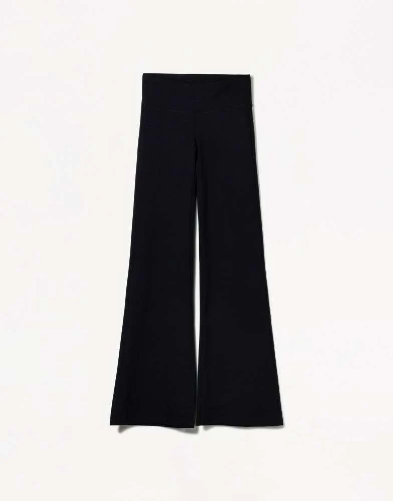 Bershka Bershka flared trousers in black 3