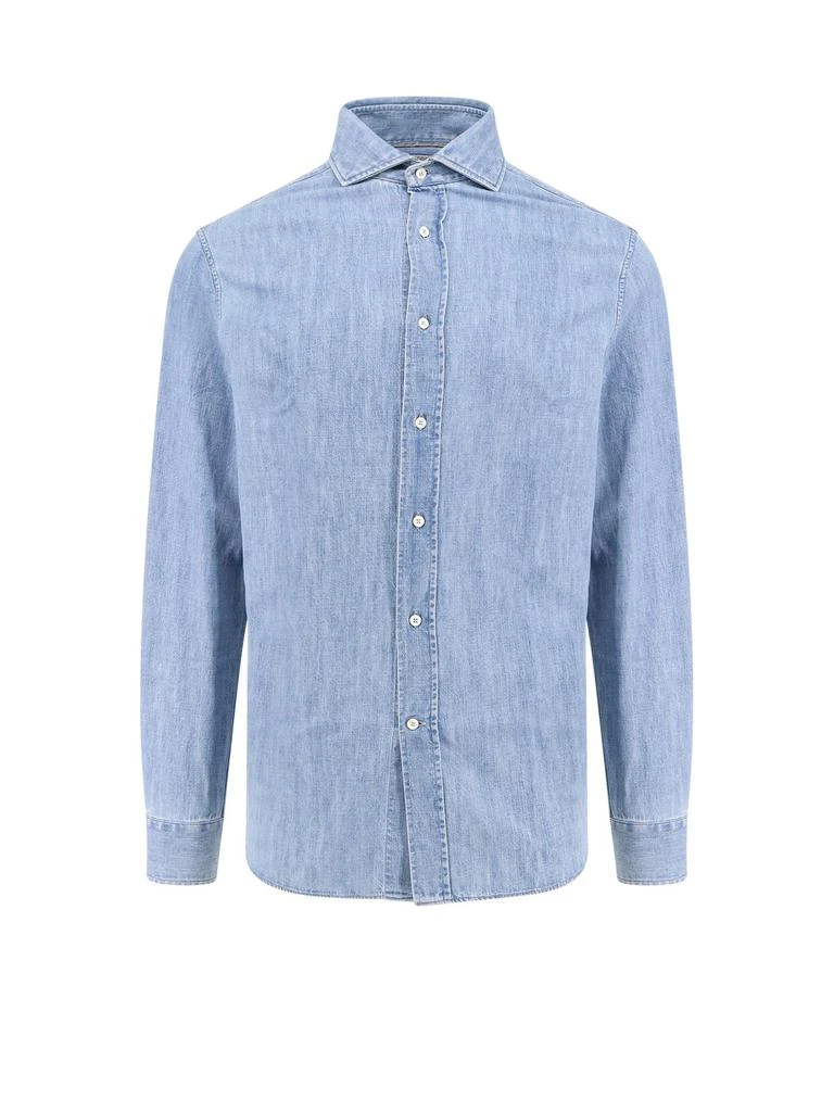 Brunello Cucinelli Brunello Cucinelli Long Sleeved Denim Shirt from Cettire