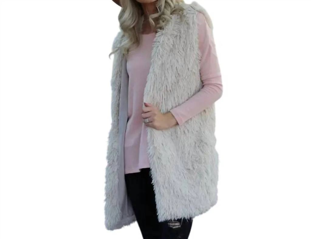 Angie Angie - Carrie Anne Faux Fur Vest 2