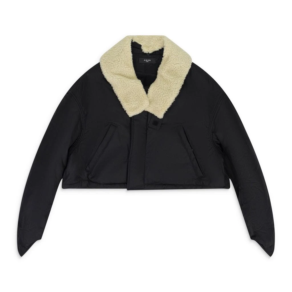 AMIRI Black Cropped Parka Jacket