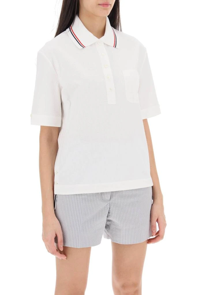 Thom Browne Thom browne seersucker polo shirt 2