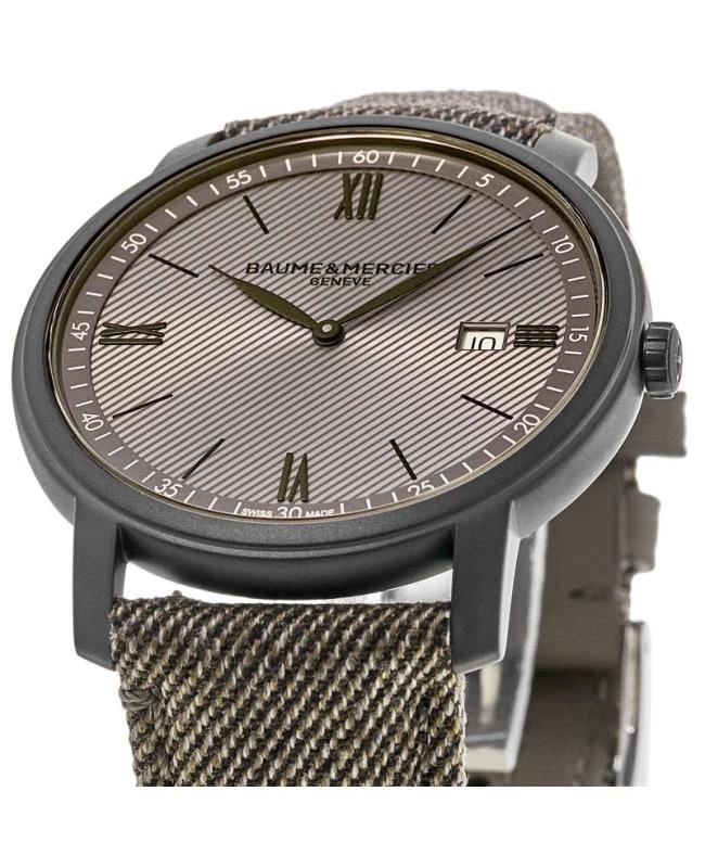 Baume & Mercier Baume & Mercier Classima Quartz Brown Dial Fabric Strap Men's Watch 10767 2