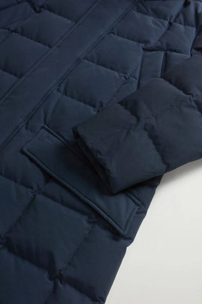 Woolrich Blizzard Parka in Ramar Cloth with Square Quilting - Men - Blue 7