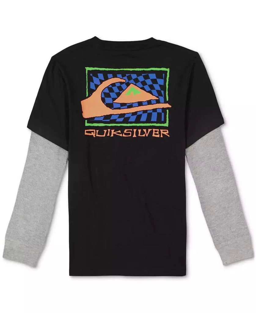 Quiksilver Big Boys Check Box Graphic Layered-Look T-Shirt 2
