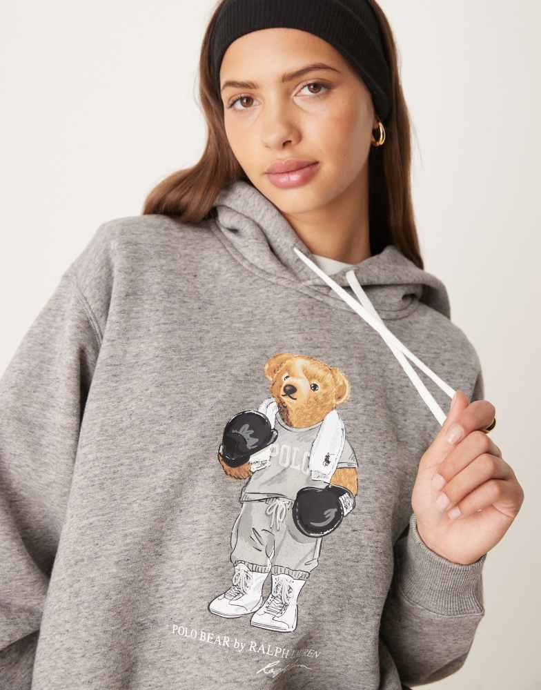 Ralph Lauren Polo Ralph Lauren boxing bear hoodie in grey