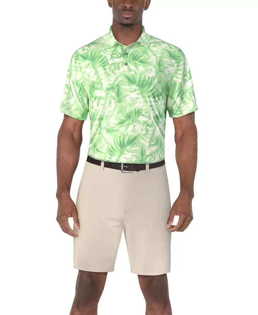 PGA TOUR Men's Tropical Leaf-Print Polo Shirt 3