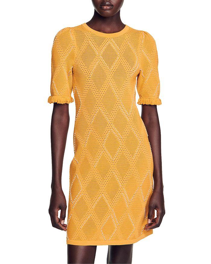 Sandro Gipsy Embellished Knit Dress