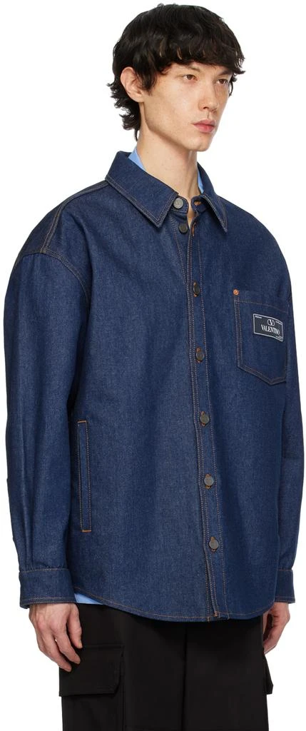 Valentino Indigo Patch Denim Shirt 2