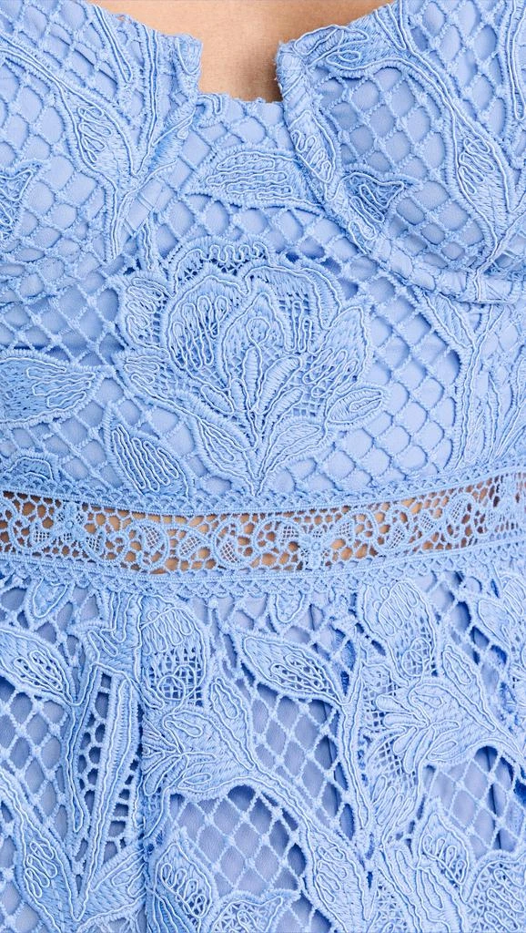 Self Portrait Blue Lace Midi Dress 5