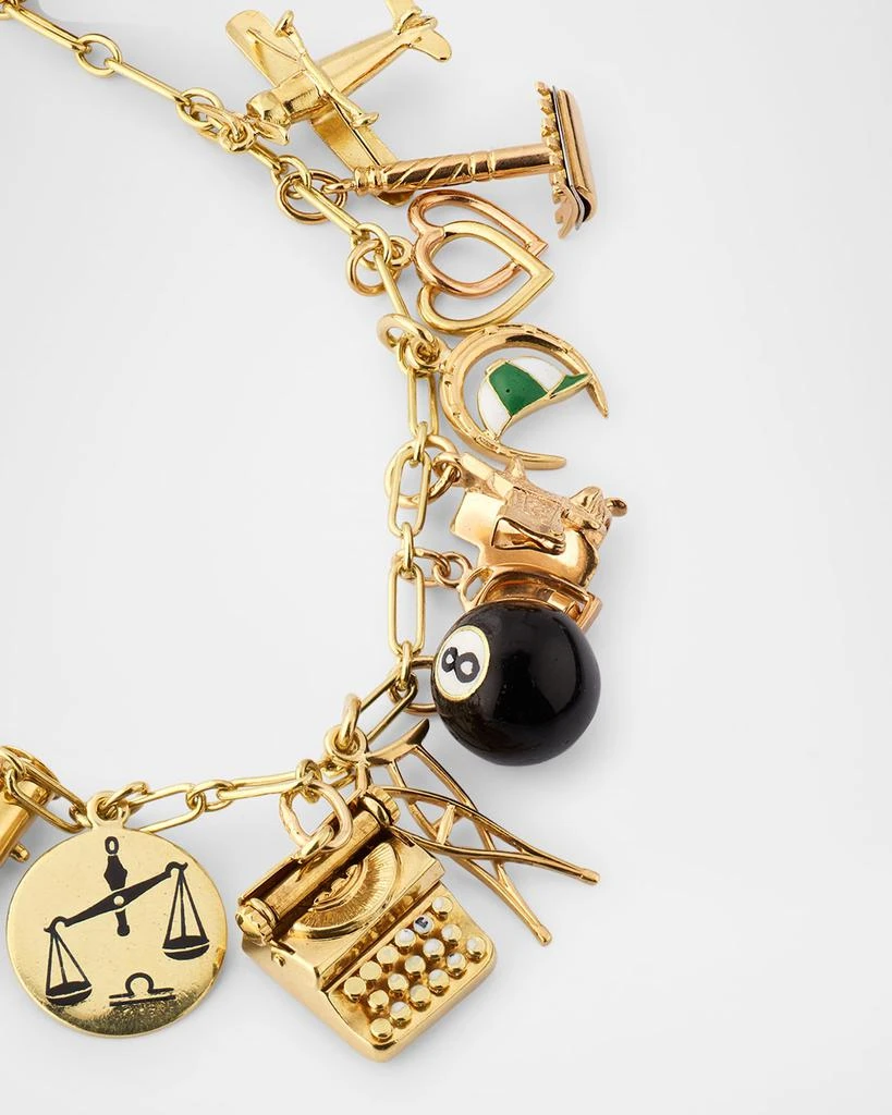 NM Estate Estate 14K Yellow Gold 16 Charm Bracelet 3