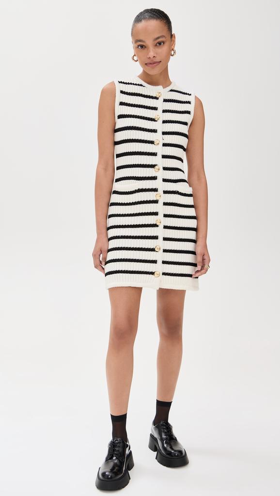 English Factory Striped Knit Vest Dress