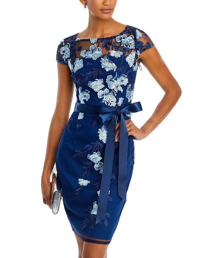 Adrianna Papell Embroidered Sheath Dress 1
