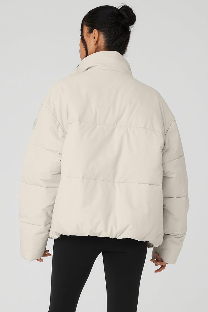 Alo Stretch Woven Street Puffer - Bone