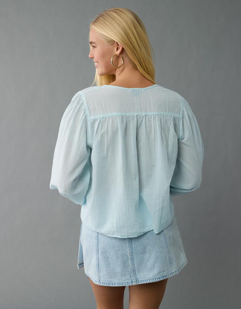 AE AE Long-Sleeve Breezy Boho Blouse