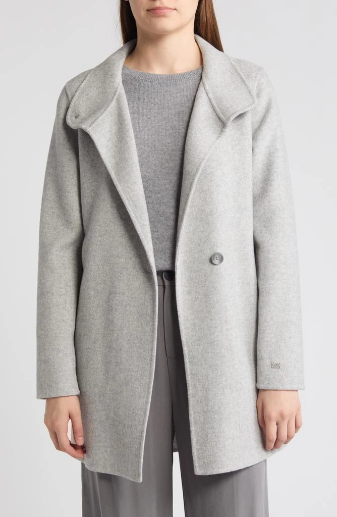 Soia & Kyo Kenia Funnel Neck Wool Blend Wrap Coat 4