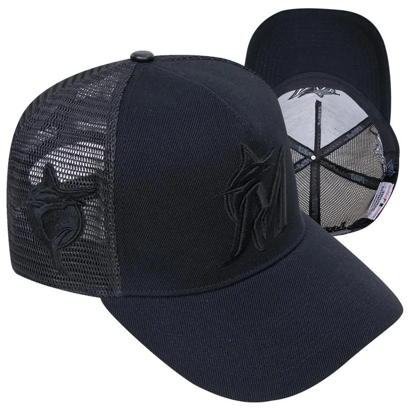 Pro Standard Pro Standard Marlins  Classic Pinch Front Trucker - Men's 1