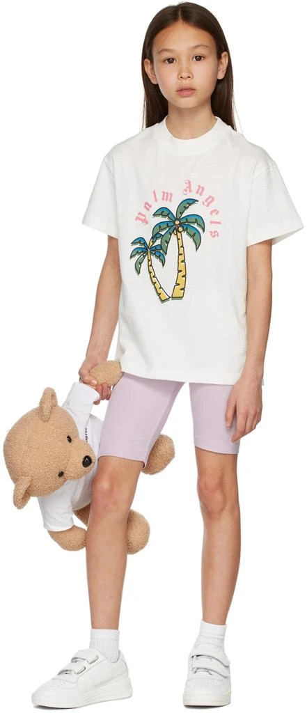 Palm Angels Kids Pink Logo Cycling Shorts 1