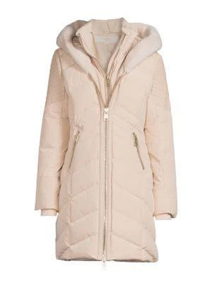 Nicole Benisti Cortina Shearling & Down Parka Coat 3