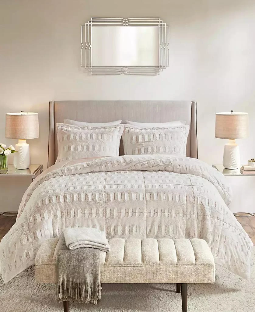 Macy's Gia Faux-Fur 2-Pc. Comforter Set 1
