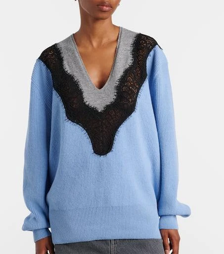 Stella McCartney Lace-trimmed virgin wool sweater 6