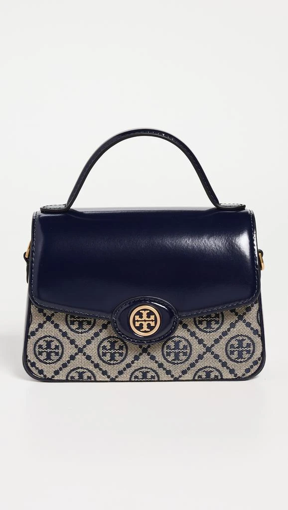 Tory Burch T Monogram Spazzolato Top Handle Satchel 1