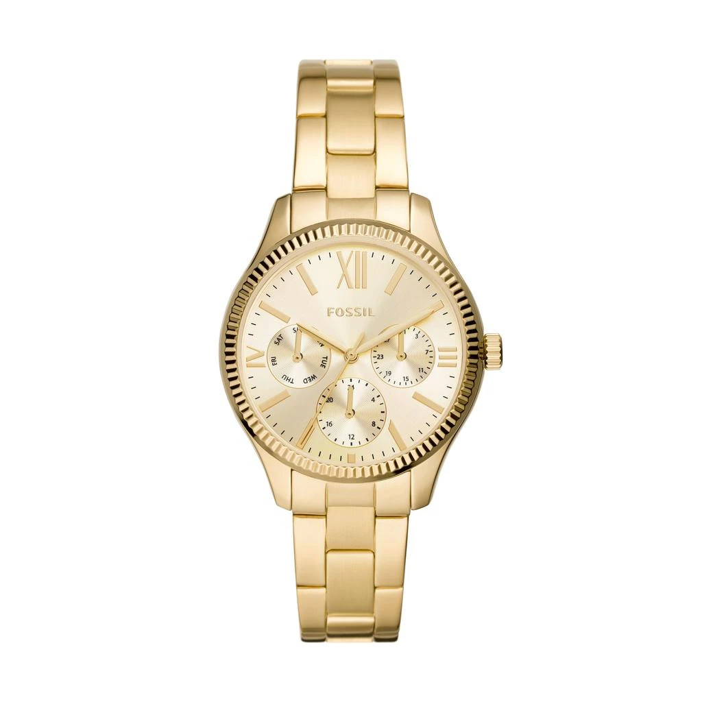 Fossil Women's Rye Multifunction, Gold-Tone Alloy Watch 1