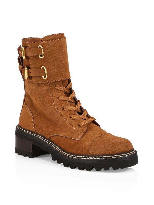 See by Chloé Mallory Leather Combat Boots
