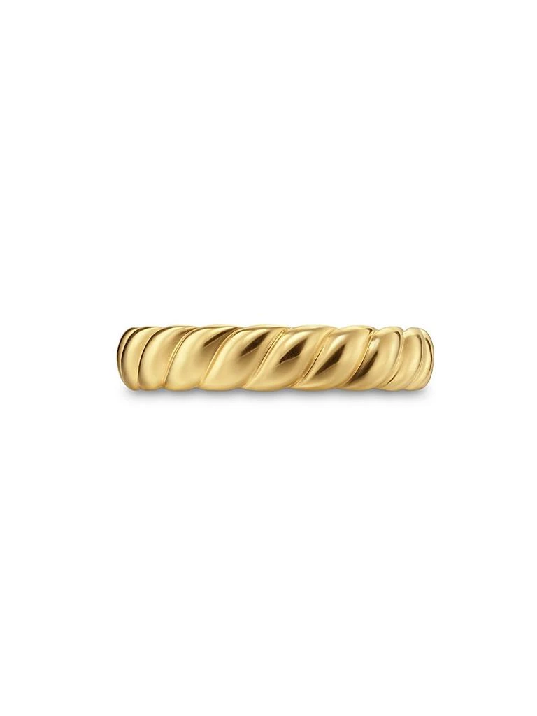David Yurman Sculpted Cable Band Ring in 18K Yellow Gold, 5MM 3