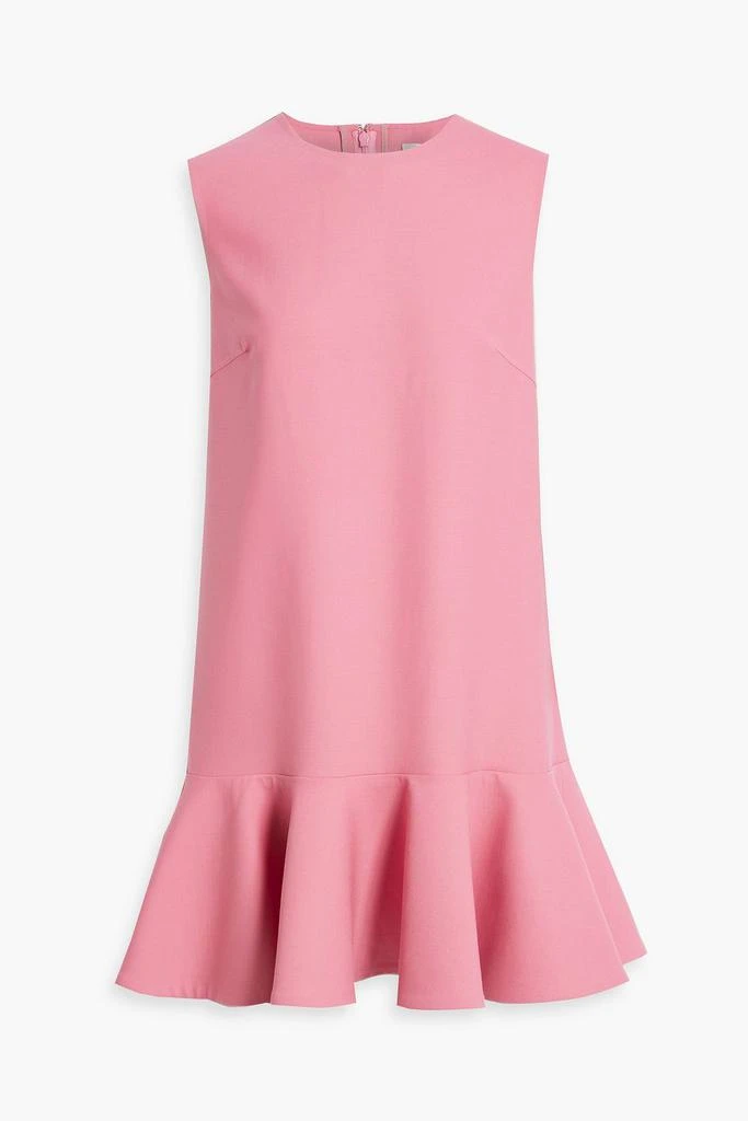 Oscar de la Renta Fluted wool-blend crepe mini dress 1