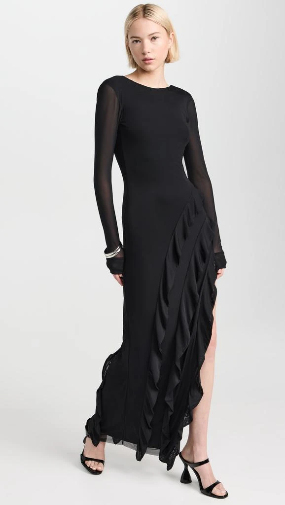 AFRM Jacie Ruffle Open Back Maxi Dress 4