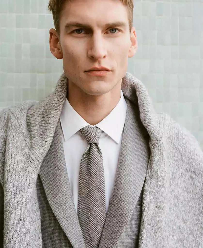 Mango Men's Structured Wool Tie 3