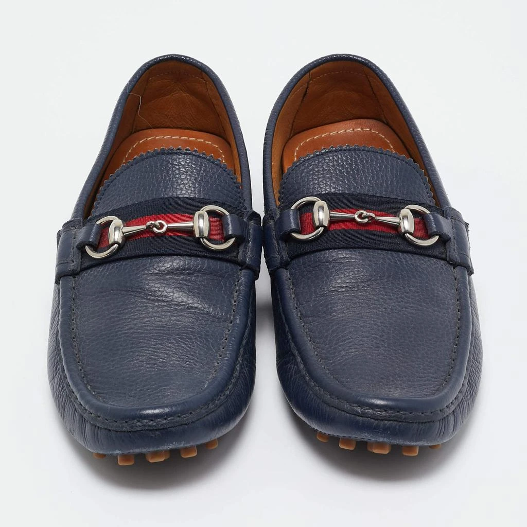 Gucci Gucci Navy Blue Leather Horsebit Loafers Size 42.5 3