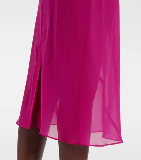 Dries Van Noten Silk-blend satin midi skirt 5