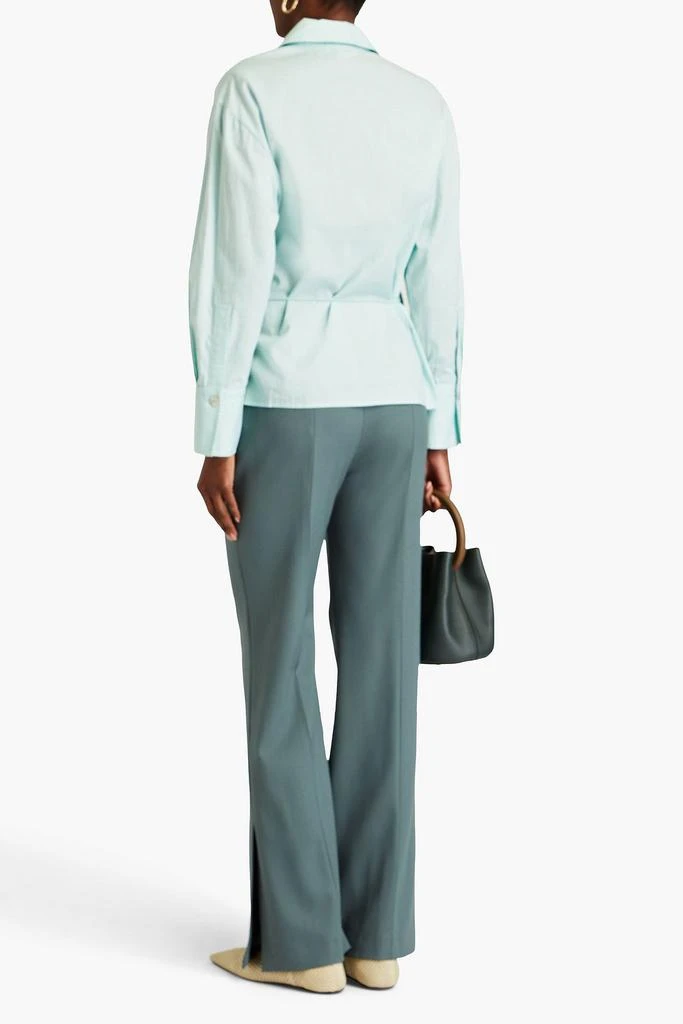 Vince Belted cotton-blend poplin shirt 3