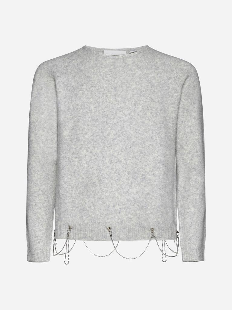 Random Identities Chain-detail Wool-blend Sweater
