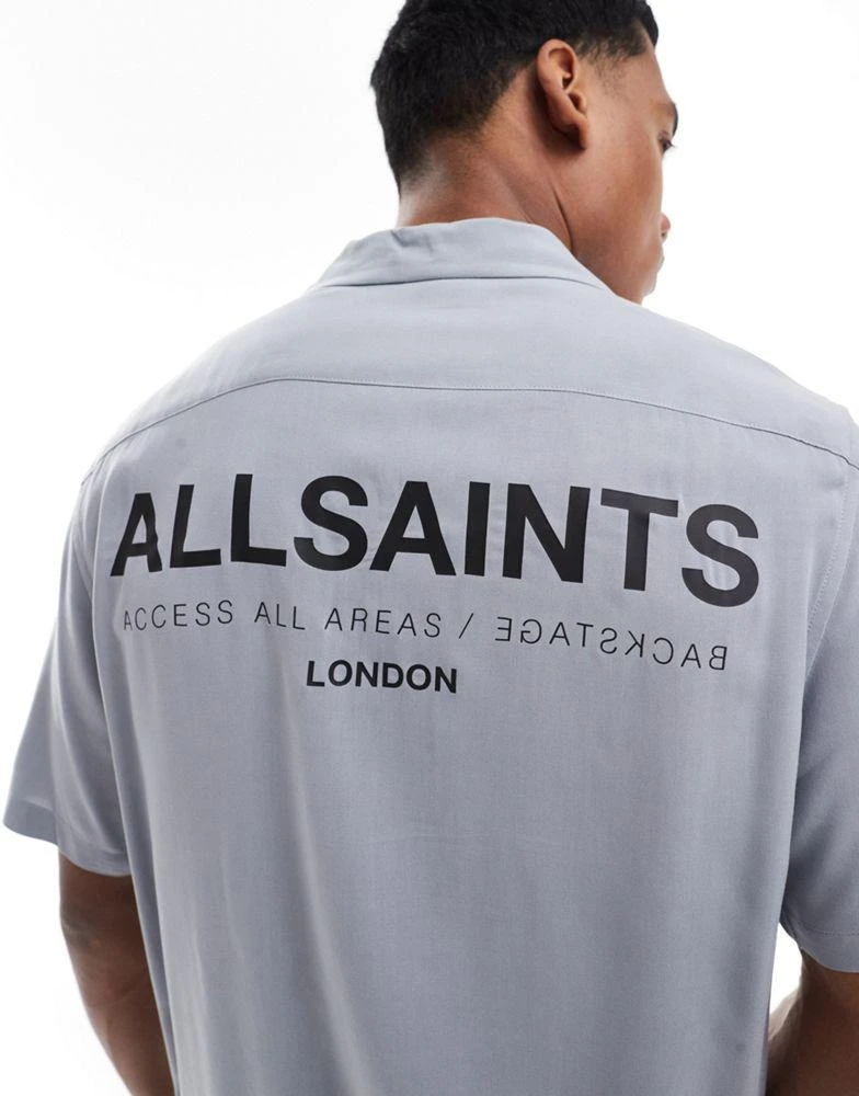 ALL SAINTS AllSaints Access Underground short sleeve shirt in grey 1