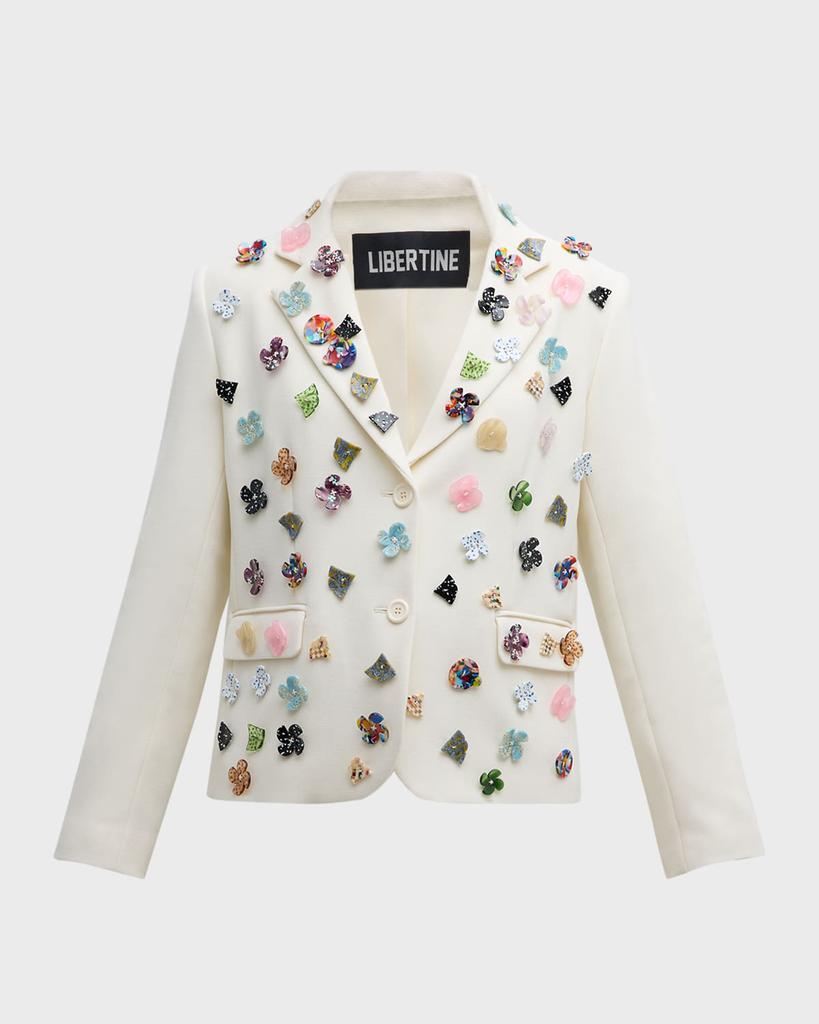 Libertine Button Town Embellished Single-Breasted Short Jacket