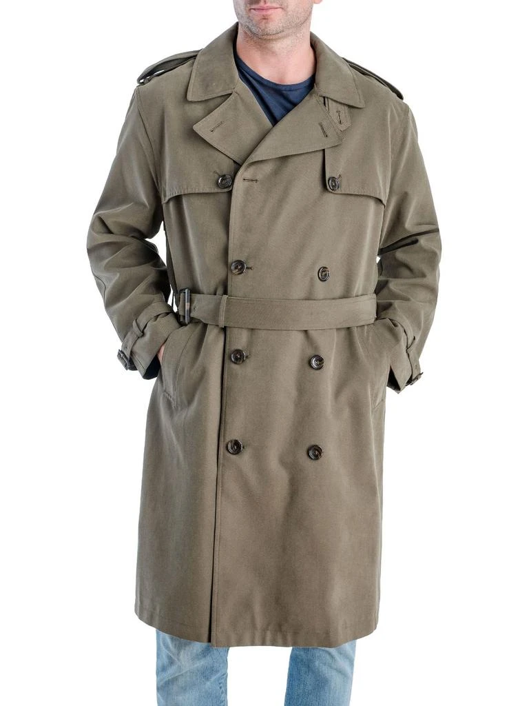 London Fog Plymouth Mens Twill Double Breasted Trench Coat 1
