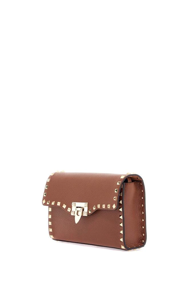 VALENTINO GARAVANI small brown leather shoulder bag with studs 3