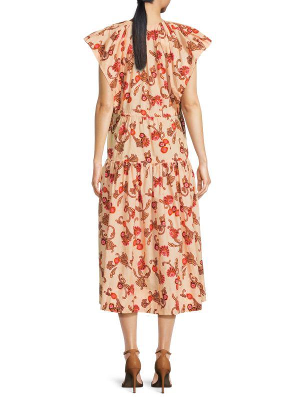 A.L.C. August Print Midi Dress