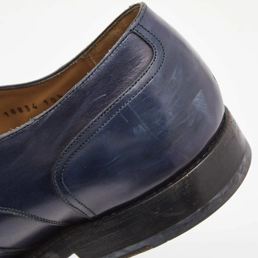Salvatore Ferragamo Salvatore Ferragamo Navy Blue Brogue Leather Lace Up Derby Size 44.5 11