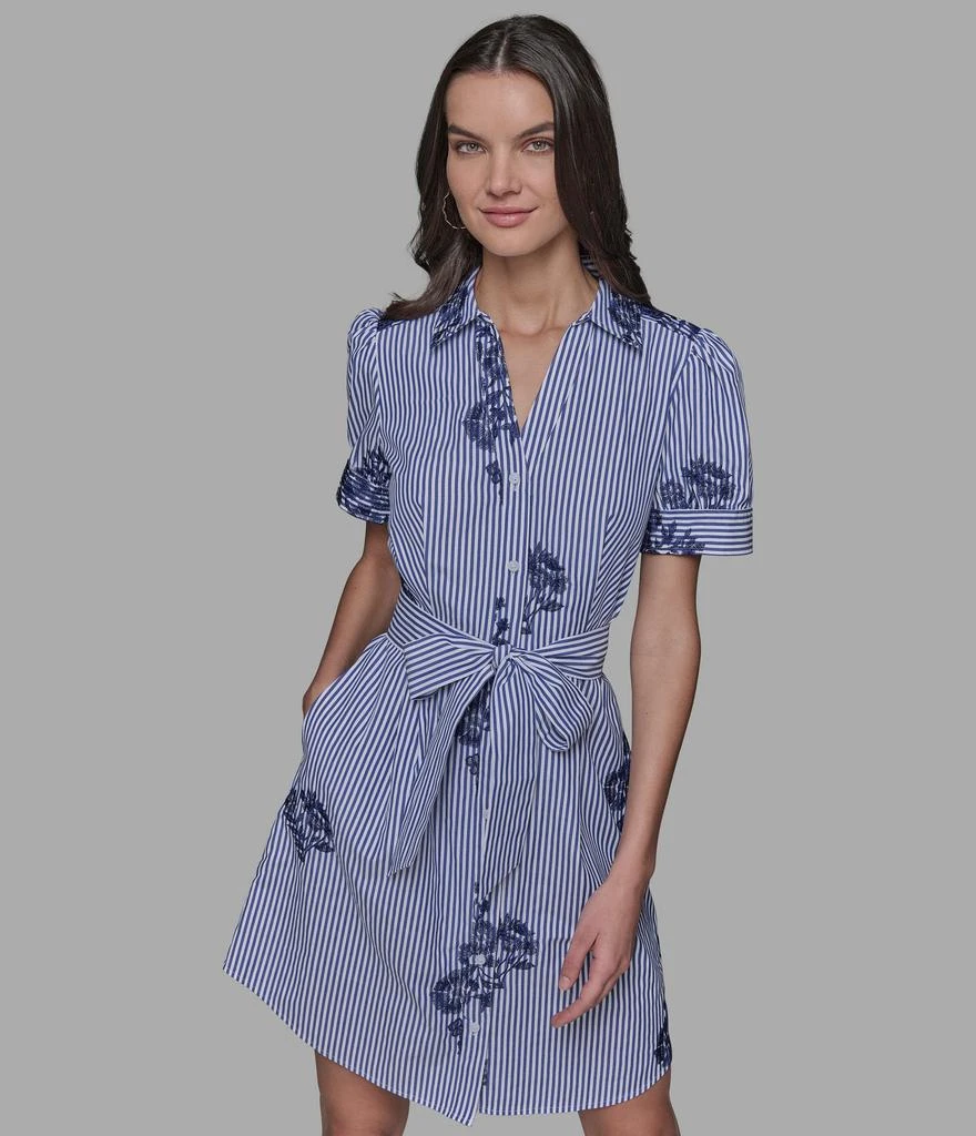 Karl Lagerfeld Paris EMBROIDERED BELTED SHIRT DRESS 4